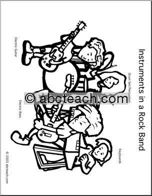 Coloring Page: Rock Band