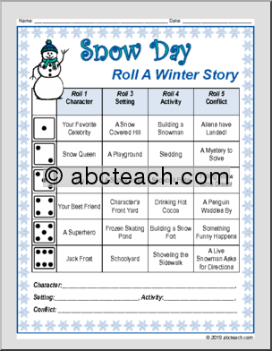 Roll A Story- Snow Day