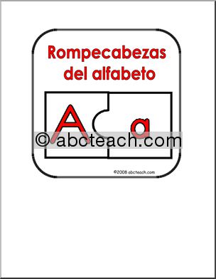 Spanish: SeÃ’al TemÂ·tica – El Rompecabezas del Alfabeto (primaria/elementaria)