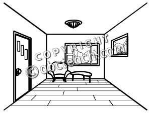 Clip Art: Basic Words: Room (coloring page)
