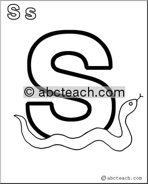 Coloring Page: Alphabet- S