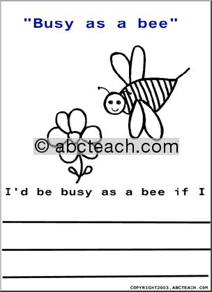 Sayings – Busy as a Bee Color and Write