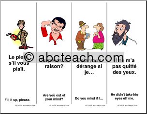 French: Bookmarks – expressions (set 1)