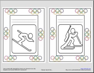 Shapebook: Winter Olympics Sports Posters (with lines)