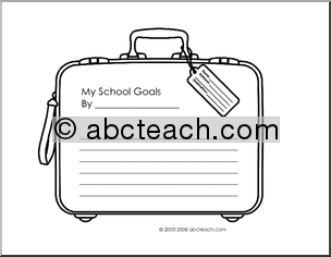 Suitcase of School Goals Shapebook
