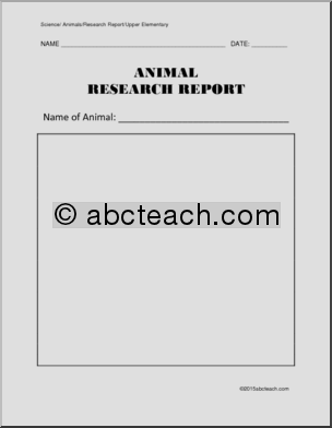Science: Animal Research Report (grades 3-5)
