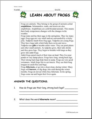 Unit: Frogs (primary) | Abcteach