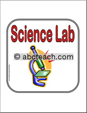 Sign:  Science Lab