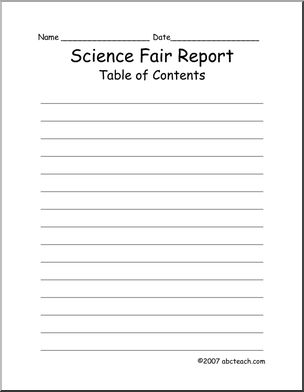 Science Project: Report Forms