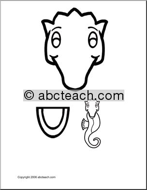 Paper Bag Puppet: Animals – Seahorse