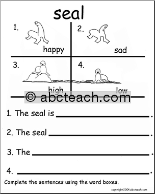 Beginning Writing Practice, Set 12a (seal)