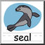 Clip Art: Basic Words: Seal Color (poster)