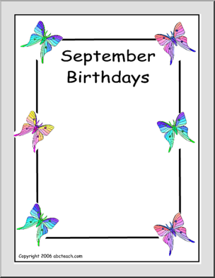 Border Paper: September Birthdays
