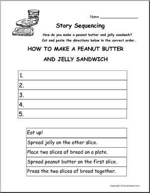 Story Sequence: Peanut butter and Jelly (k-2)