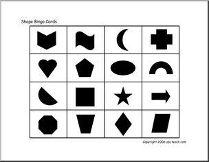 Bingo Cards: Shapes