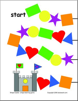 Castle Shapes Board Game (color)