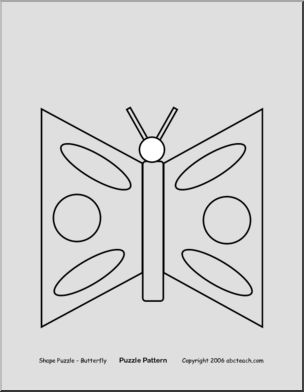 Butterfly (b/w) Shape Puzzle