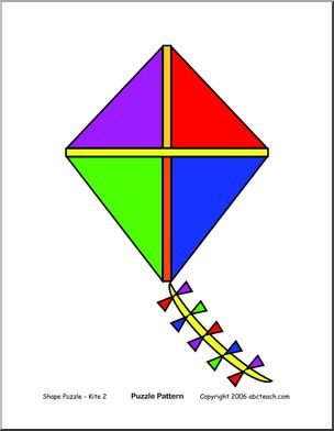 Kite (color) hard Shape Puzzle