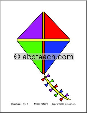 Kite (color) hard Shape Puzzle
