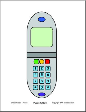 Cell Phone (color) Shape Puzzle