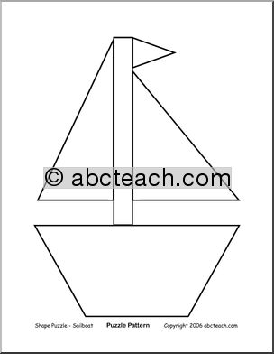 Sailboat (b/w) Shape Puzzle