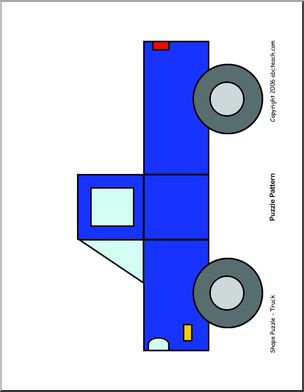 Truck (color) Shape Puzzle