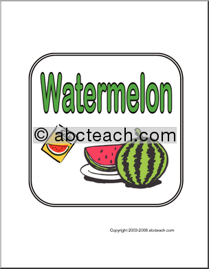 Theme Sign: Watermelon