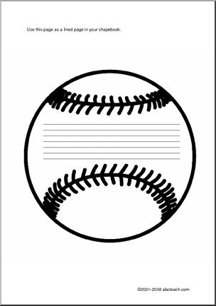 Shapebook: Baseball (elementary)