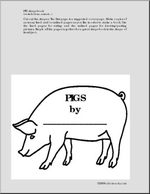 Pig (primary) Shapebook