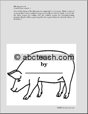 Pig (primary) Shapebook
