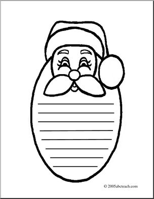 Shapebook: Christmas – Santa’s Beard (b/w)