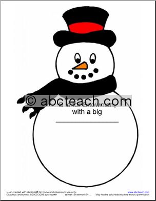 Shapebook: Snowman (Elementary)