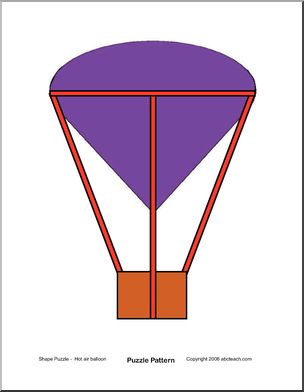 Shape Puzzle: Hot Air Balloon (color)