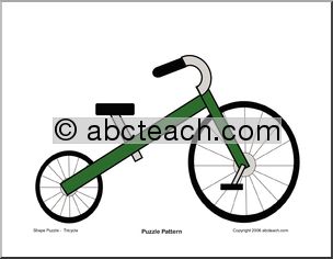 Shape Puzzle: Tricycle (color)