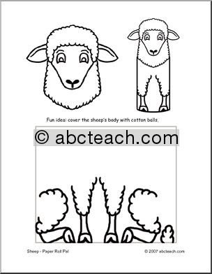 Craft: Paper Roll Pal – Sheep (preschool-elem)