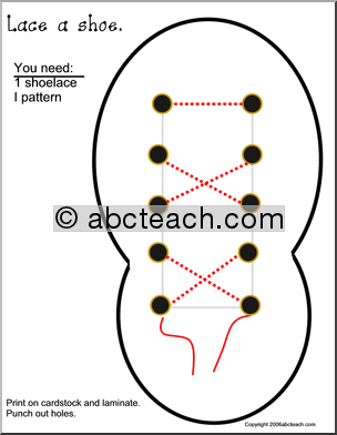 Lacing Practice: Shoe pattern (prek-early)