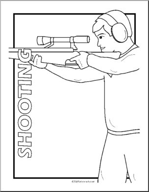 gun target coloring pages