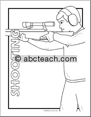 Coloring Page: Sport – Shooting