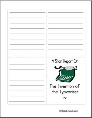 Short Report Form: Inventions – Typewriter (color)