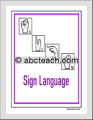 Portfolio Cover: Sign Language