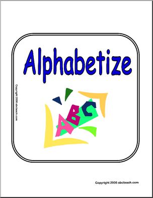 Center Sign: Alphabetize