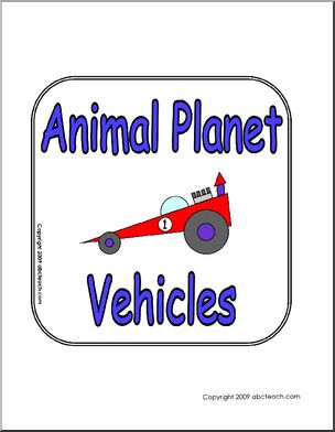 Sign: Animal Planet Vehicles