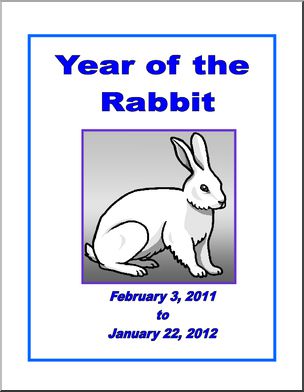 Sign: Year of the Rabbit 4 (color/b-w)