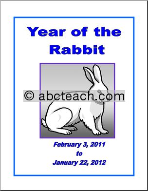 Sign: Year of the Rabbit 4 (color/b-w)