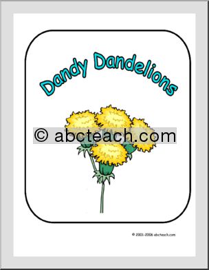 Sign: Dandy Dandelions (color)