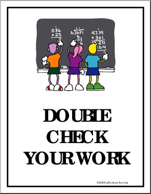 Behavior Poster: Double Check Your Work