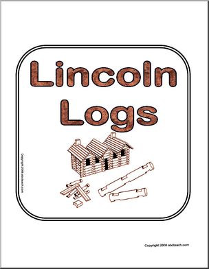 Theme Sign: Lincoln Logs