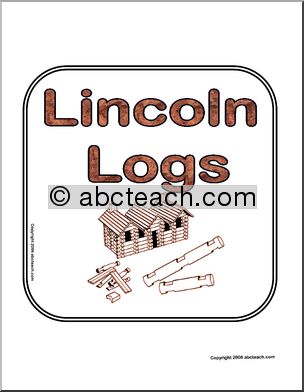Theme Sign: Lincoln Logs