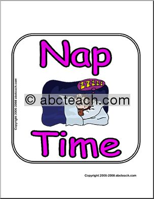 Sign: Nap Time