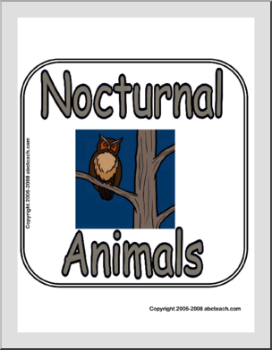 Sign: Nocturnal Animals